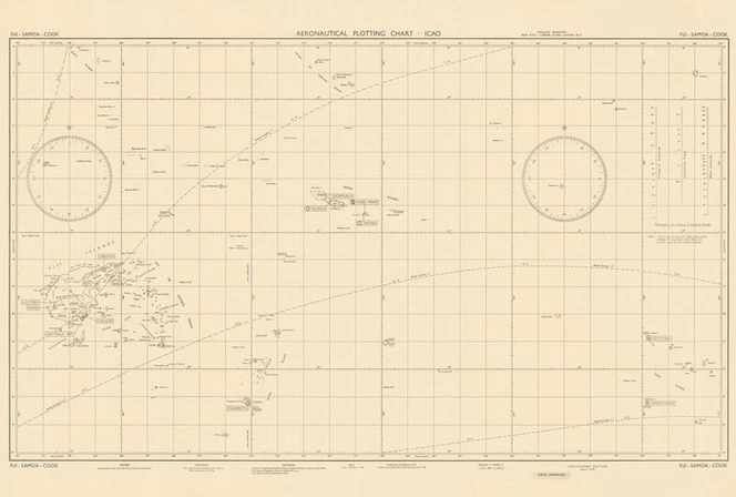 Aeronautical plotting chart - ICAO. Fiji - Samoa - Cook / drawn by the Lands and Survey Department, N.Z.