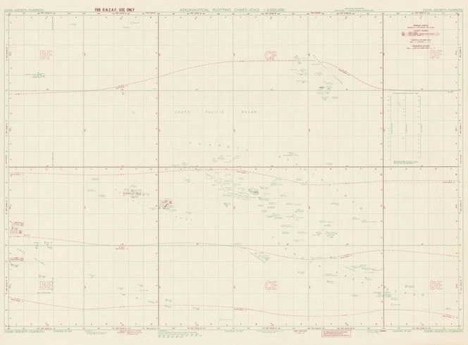 Aeronautical plotting chart, ICAO 1:3,000,000. Cook-Society-Tuamotu.