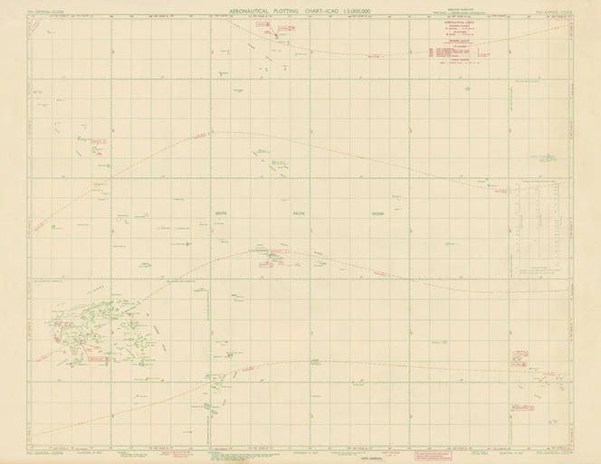 Aeronautical plotting chart - ICAO 1:3,000,000. Fiji-Samoa-Cook.