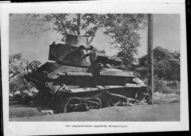 Wrecked World War 2 British tank, in Crete