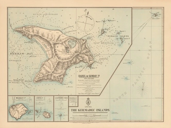 The Kermadec Islands / T.M. Grant & A. Harding delt.