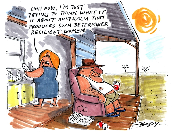 "Ooh now, I'm just trying to think what it is about Australia that produces such determined, resilient women." 10 June 2010