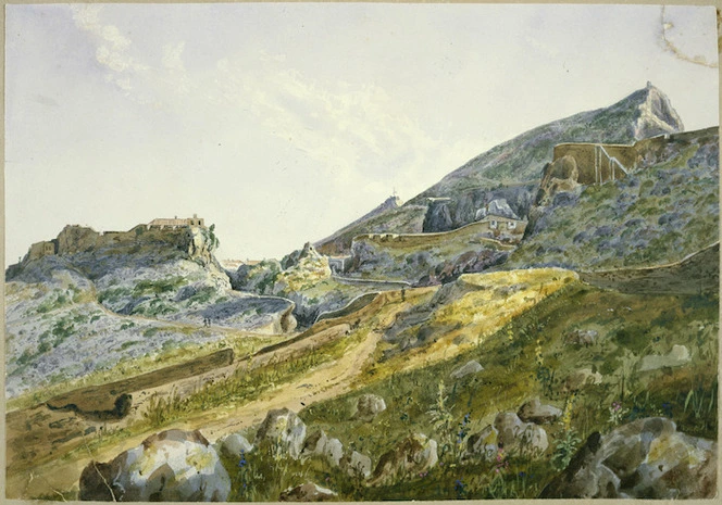 Smith, William Mein, 1799-1869 :[Rocky peak in Gibraltar, 1830s]