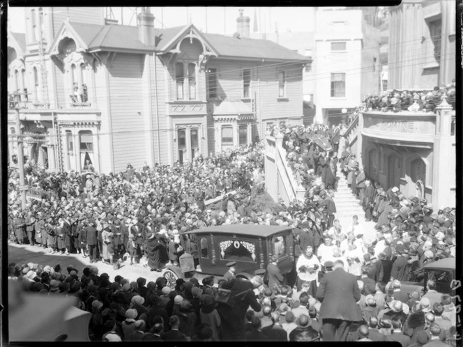 Funeral procession of Suzanne Aubert, at St Mary of the Angels, Wellington