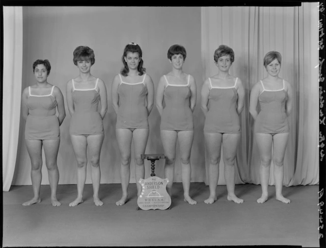 Wellington Ladies Surf Life Saving Club, winners of the Anderson Shield for ladies rescue and resuscitation