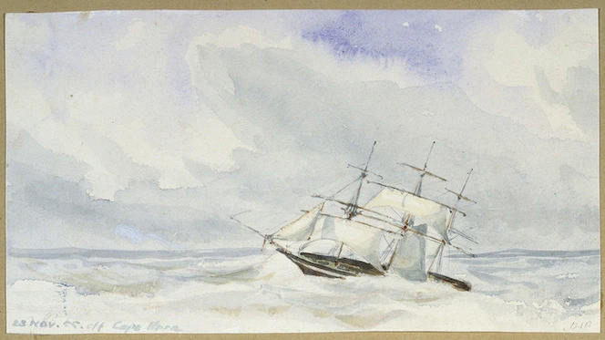 Mantell, Walter Baldock Durrant, 1820-1895 :Off Cape Horn. 28 Nov. 55