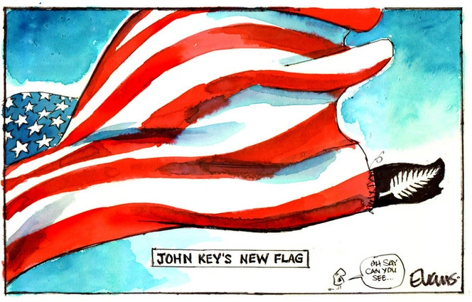 Evans, Malcolm Paul, 1945- :John Key's new flag. 15 October 2014