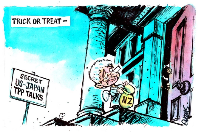Evans, Malcolm Paul, 1945- :TPP trick or treat. 30 October 2014