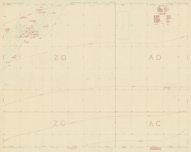 Aeronautical plotting chart ICAO 1:1,000,000. New Zealand-Chatham Islands.