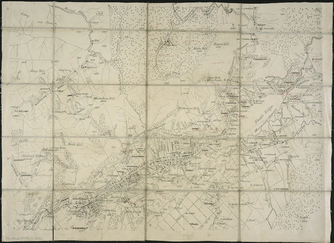 [Creator unknown] :[Trentham manoeuvre area] [map with ms annotations]. [1929]