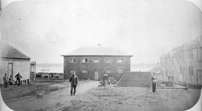 Scene at Fort Britomart, Auckland