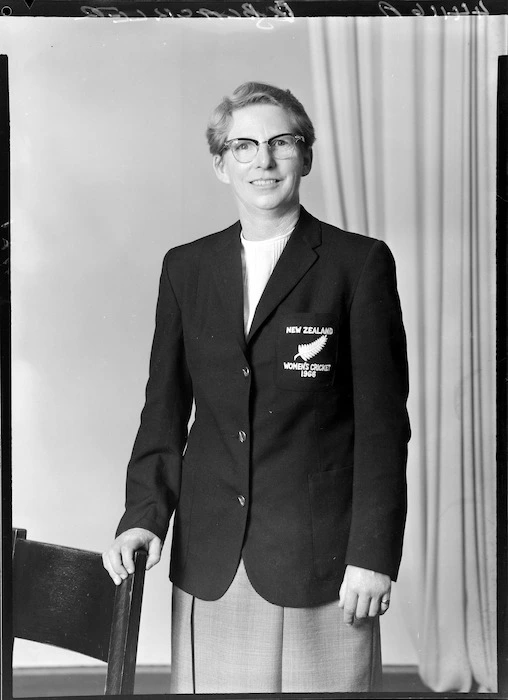 Miss P Blackler, member of the New Zealand women's representative cricket team, 1966