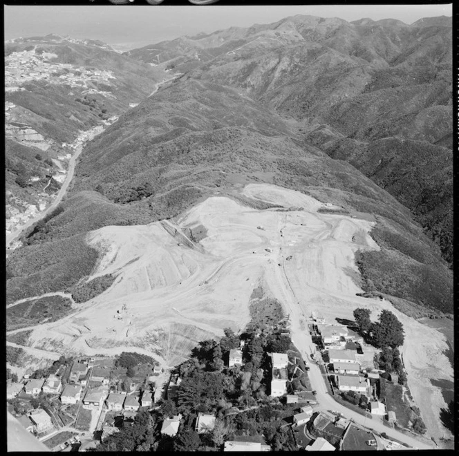 Aerial view of Mitchell Street development, Brooklyn, Wellington