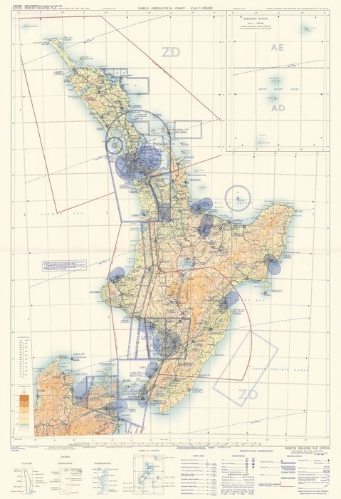 World aeronautical chart, ICAO 1:1,000,000. 3474S, North Island, N.Z. : (including 3362, 3453, and 3474).