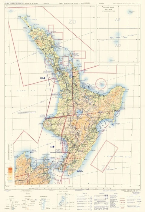 World aeronautical chart, ICAO 1:1,000,000. 3474S, North Island, N.Z. : (including 3362, 3453, and 3474).