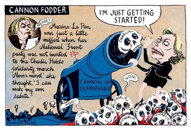 Murdoch, Sharon Gay, 1960- :Marie Lepen Charlie Hebdo. 11 January 2015