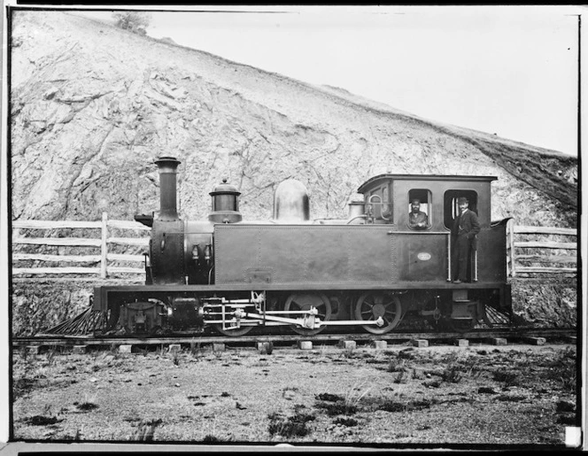 Steam locomotive built by Manning, Wardle in 1884 (maker's No. 920), purchased for the Wellington & Manawatu Railway, circa 18855