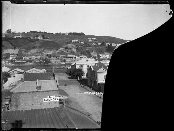 View of Wicksteed Place, Durietown, Wanganui, looking towards Wanganui East