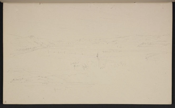 [Hodgkins, William Mathew] 1833-1898 :[Farm near Clutha River? ca 1890]