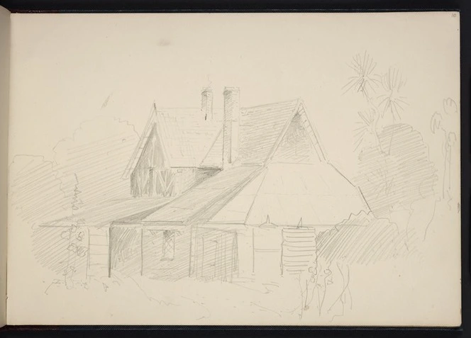 [Hodgkins, Frances Mary] 1869-1947 :[Rural house. 1893?]