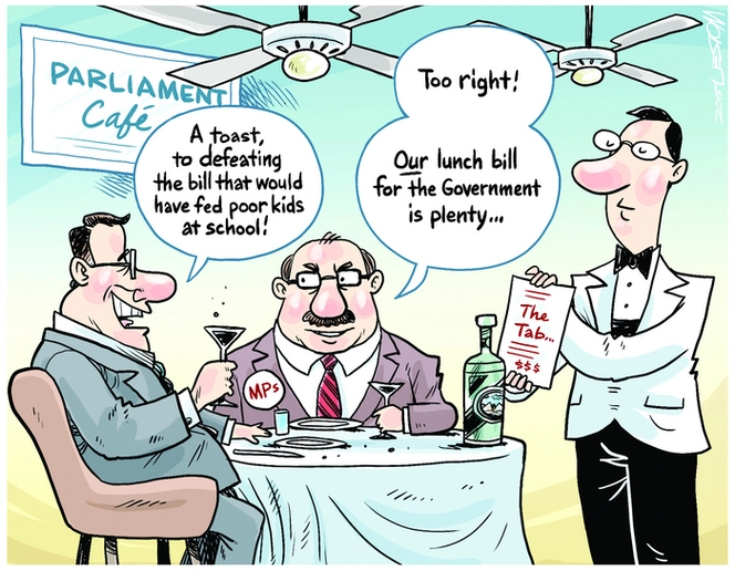 Moreu, Michael, 1969-:"A toast to defeating the bill that would have fed poor kids at school!" 20 March 2015