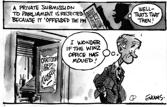 A private submission to Parliament is rejected because it 'offends the PM'. 21 October 2010