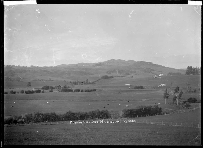 View of Pokeno Hill and Mount William looking north