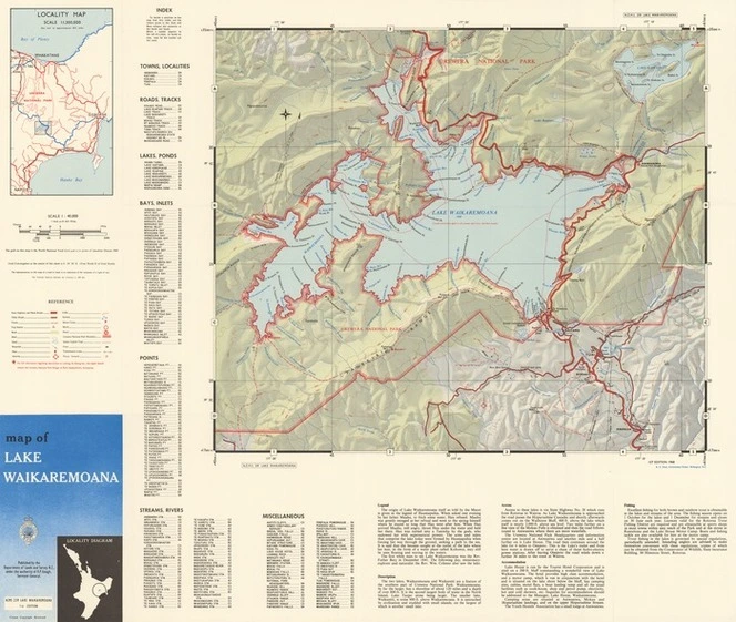 Map of Lake Waikaremoana.