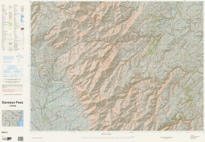 Danseys Pass / National Topographic/Hydrographic Authority of Land Information New Zealand.