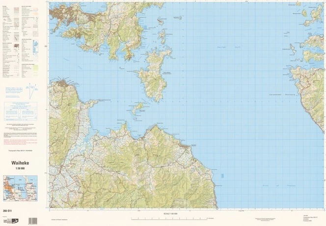 Waiheke / National Topographic/Hydrographic Authority of Land Information New Zealand.