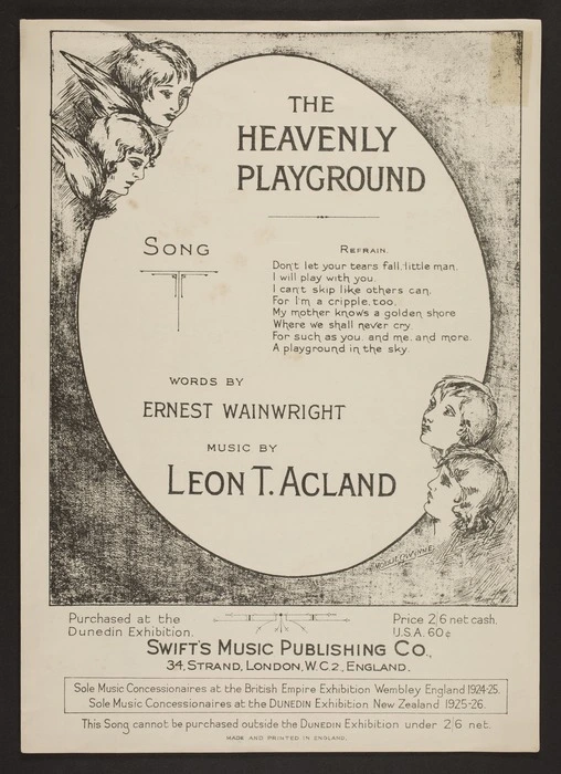 The heavenly playground / music by Leon T. Acland ; words by Ernest Wainwright.