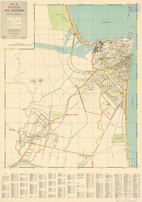 Map of Napier and environs.