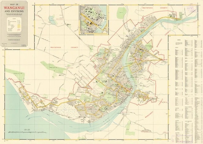 Map of Wanganui and environs.