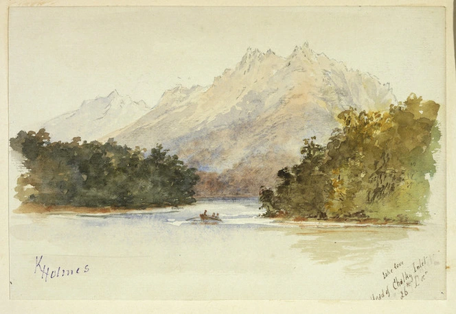 Holmes, Katherine McLean, 1849-1925 :Lake Cove from head of Chalky Inlet, 26th Dec [1877]