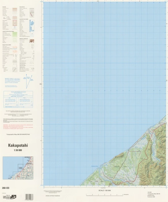 Kakapotahi / National Topographic/Hydrographic Authority of Land Information New Zealand.