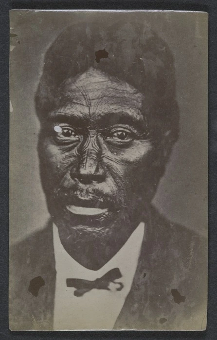 Photographer unknown :Portrait of unidentified Maori man