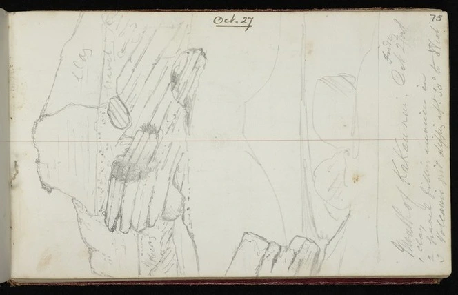 Mantell, Walter Baldock Durrant, 1820-1895 :[Composition of cliffs at] mouth of Kakaunui. Oct 27 1848