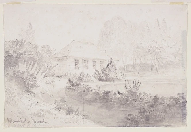 Kinder, John, 1819-1903 :Wharekahu, Maketu, Rev T Chapman's. [1858?]
