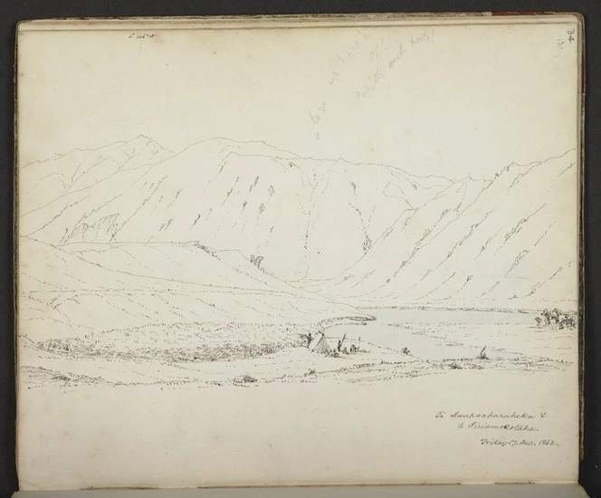 Mantell, Walter Baldock Durrant, 1820-1895 :Raupoaparaheka and te Piriamokotaha. Friday 17 Dec. 1852.