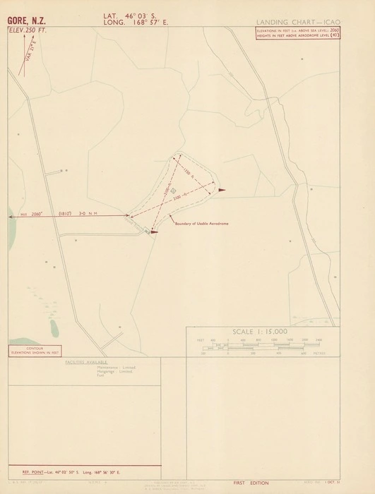 Gore, N.Z. / drawn by Lands and Survey Dept., N.Z.