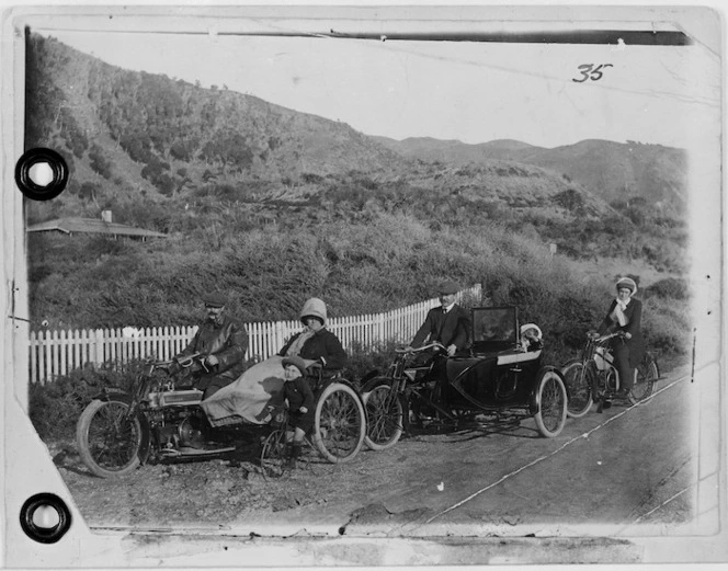 Group on motorcycles in Paraparaumu