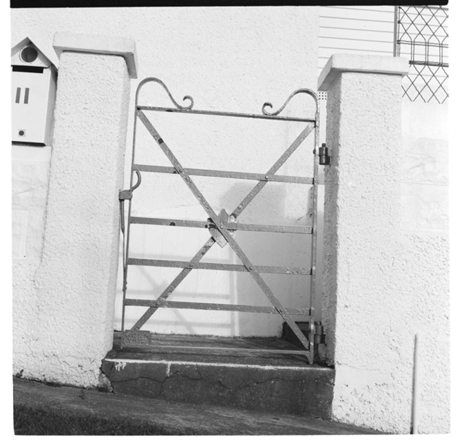 A gate in Karori, and Matauranga School when in Karori, Wellington