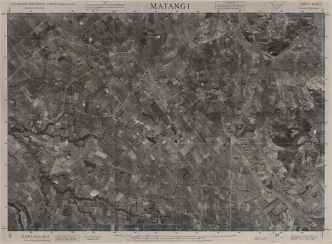 Matangi / this mosaic compiled by N.Z. Aerial Mapping Ltd. for Lands and Survey Dept., N.Z.