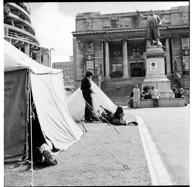 Aftermath of the arrival of the Māori Land March into Wellington