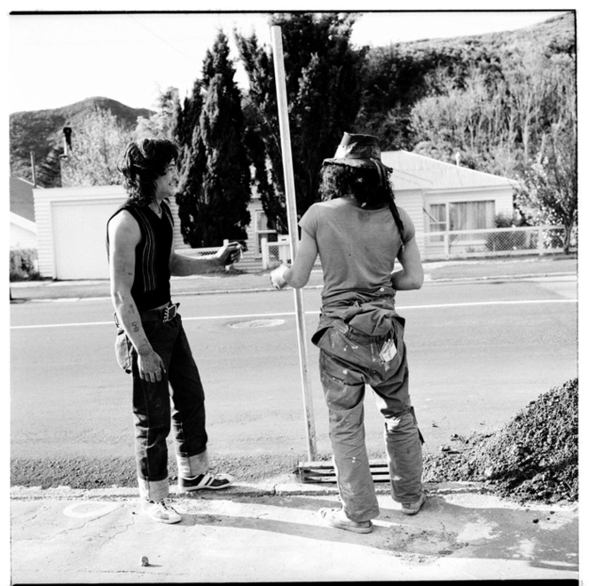 Aftermath of the Land March at Parliament, and, two men clearing a drain