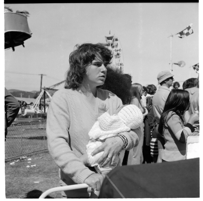 Crowds at a fair, probably an A&P show at Upper Hutt