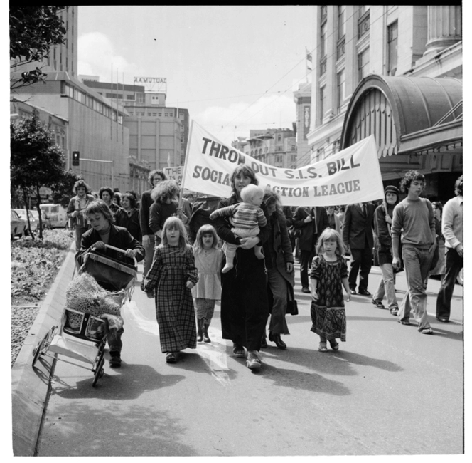 Protest against the NZSIS Amendment Bill 1977