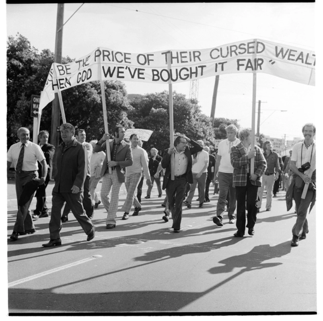 Trade union protest march in 1976