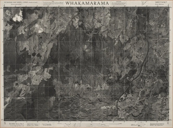 Whakamarama / this mosaic compiled by N.Z. Aerial Mapping Ltd. for Lands and Survey Dept., N.Z.