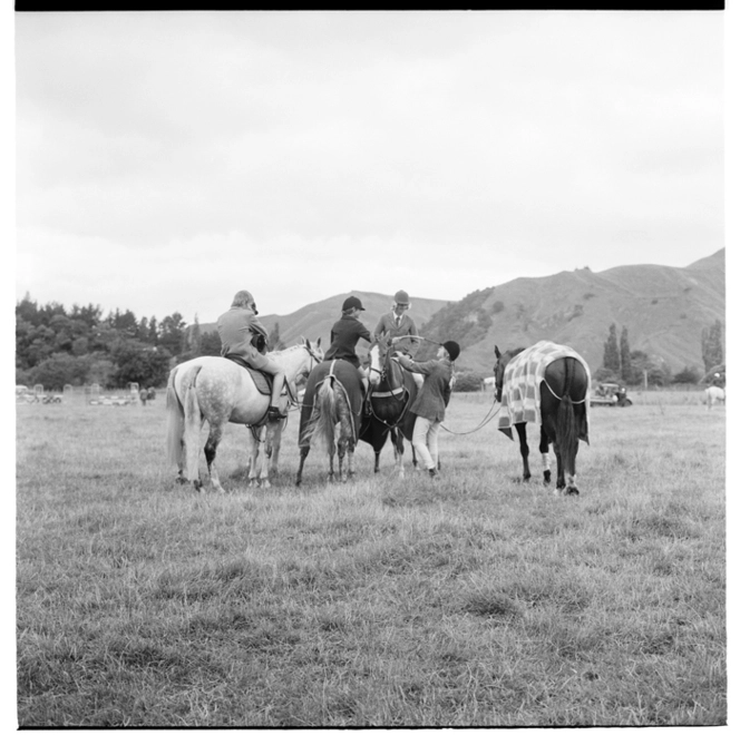 Scenes at a country horse show, possibly in the Whanganui area